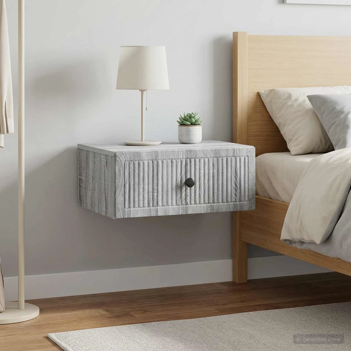 vidaXL Natskab 2 stk. Grå Sonoma-eg 49 x 34,5 x 20 cm