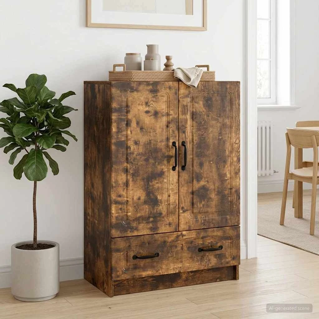 vidaXL Sideboard Røget Eg 66 x 34,5 x 92 cm