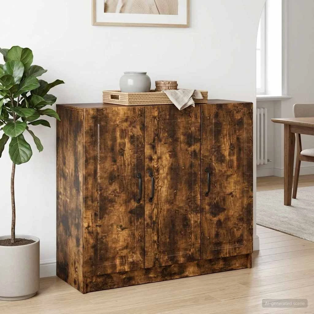 vidaXL Sideboard Røget eg 89 x 34,5 x 77 cm