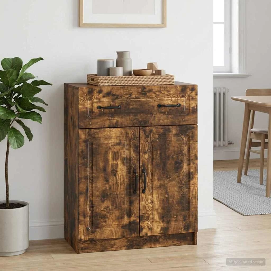 vidaXL Sideboard i røget eg, 66 x 34,5 x 87 cm