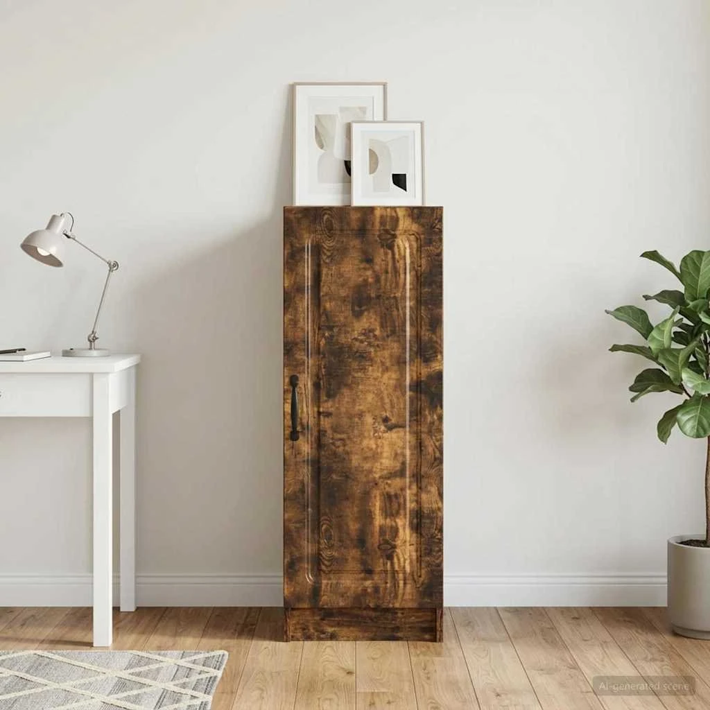 vidaXL Sideboard i røget eg, 33 x 34,5 x 87 cm