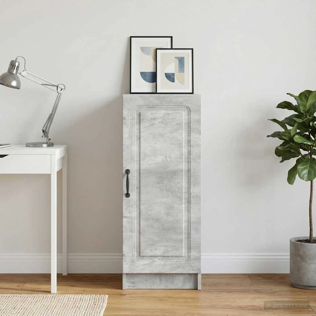 vidaXL Sideboard Betongrå 33 x 34,5 x 87 cm