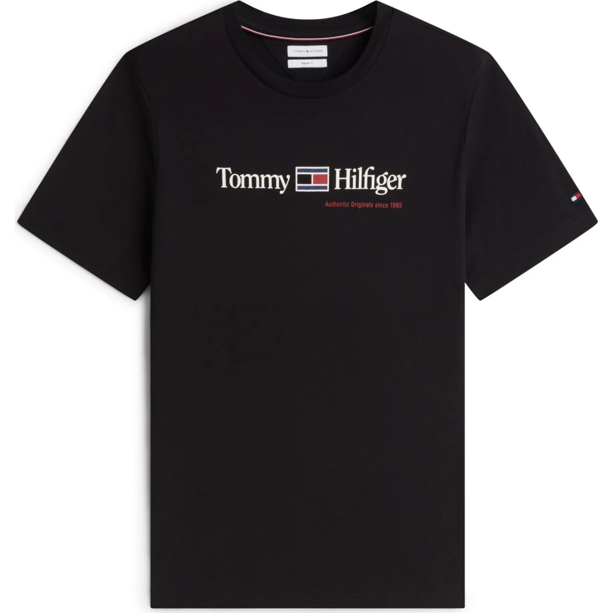 TOMMY HILFIGER Brand Love Graphic Tee i mørkeblå/cranberry