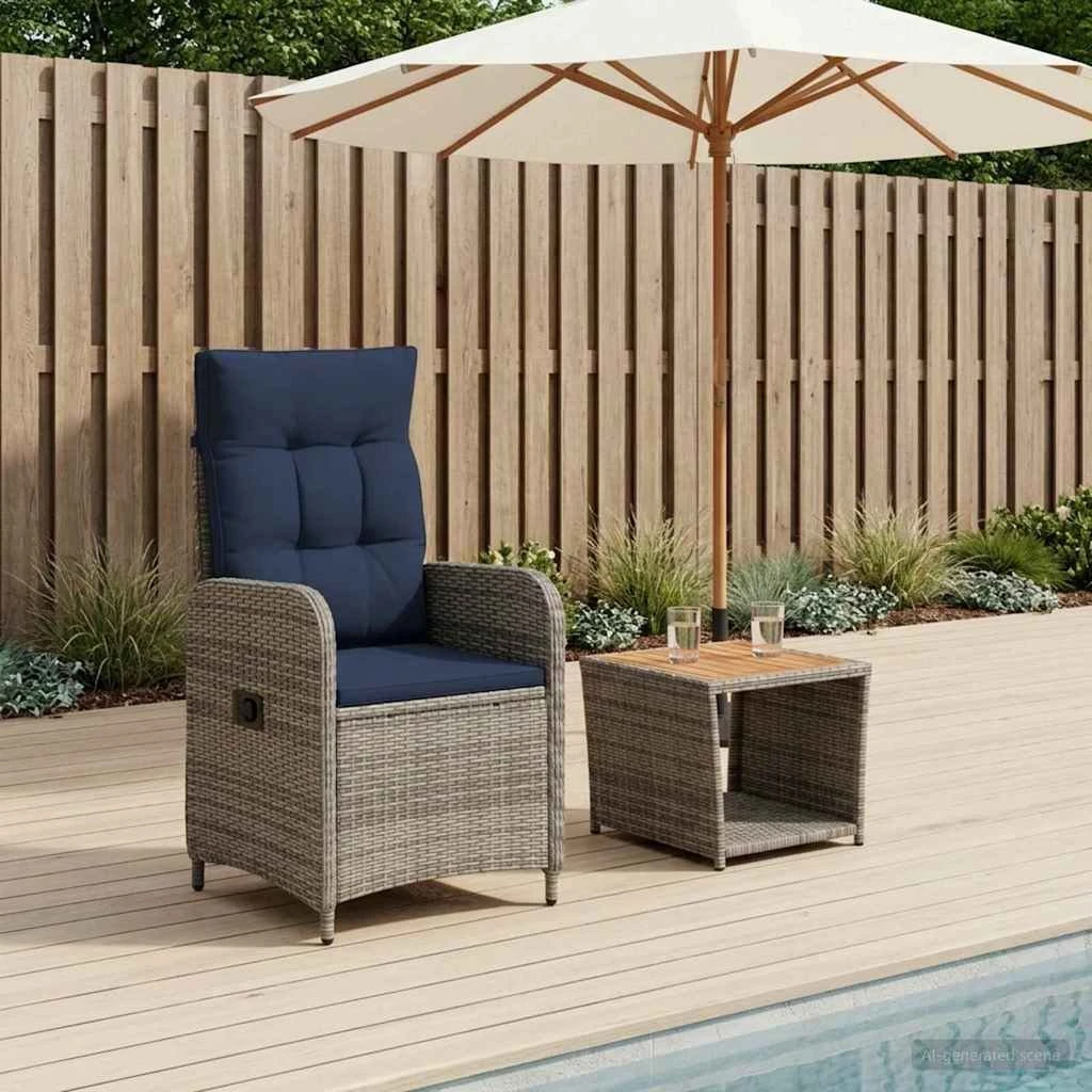 vidaXL Have lounge sæt 2 stk. PE rattan og pulverlakeret stål