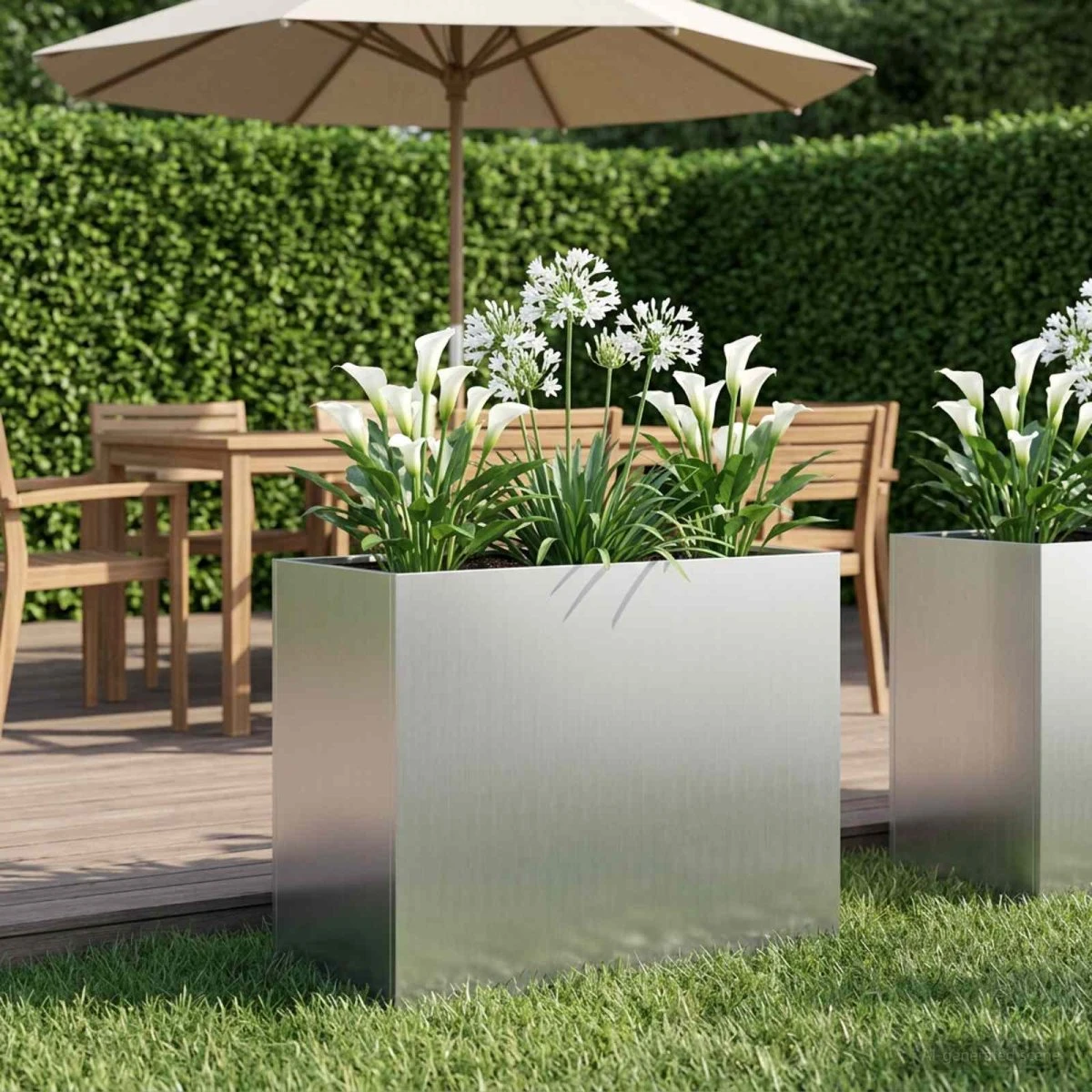 vidaXL Have Blomsterkrukke Sølv 60 x 30 x 50 cm Galvaniseret stål
