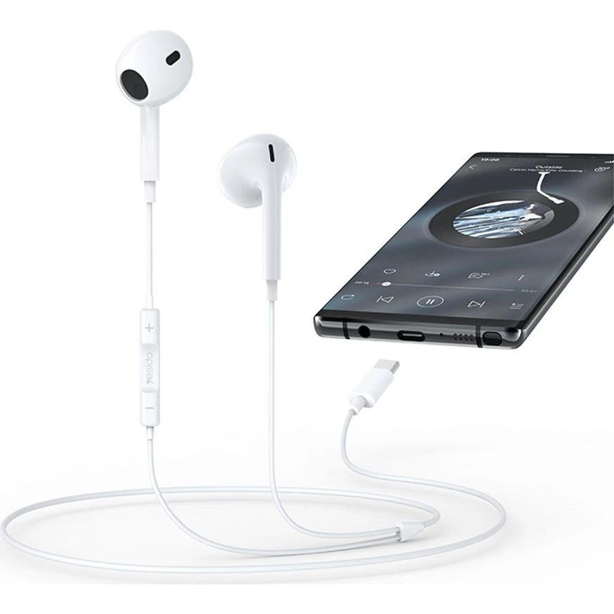 Yesido YH38 In-Ear Høretelefoner med USB-C - Hvid