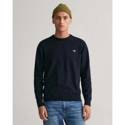 GANT Klassisk Navy Trøje 8030561 i 100% Bomuld - M