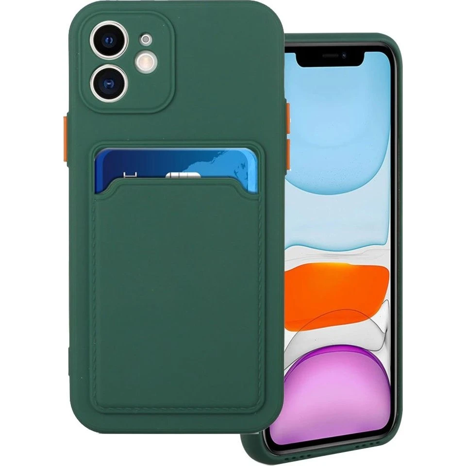 Kortholdercover til iPhone 12 - Mørkegrøn