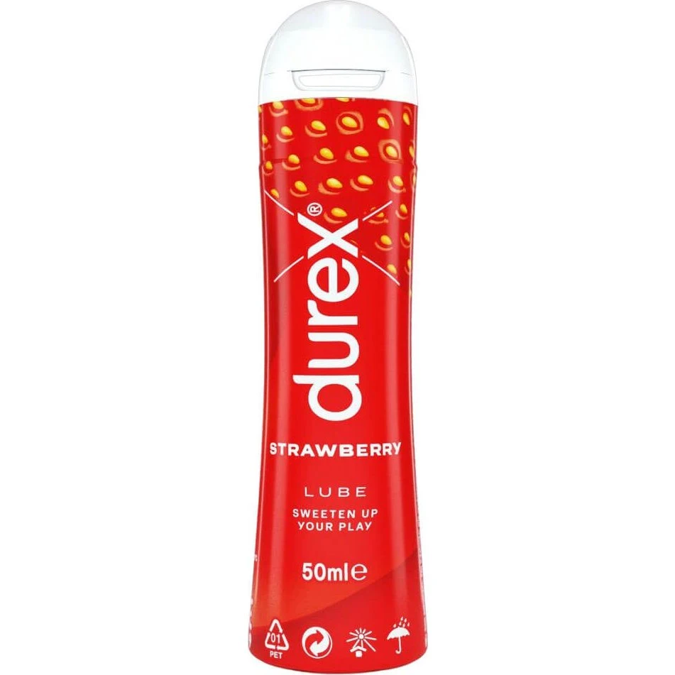 Durex Strawberry Lube 50 ml - Vandbaseret glidegel med jordbærsmag