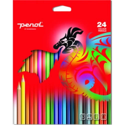Penol Standard Farveblyanter 24-pak