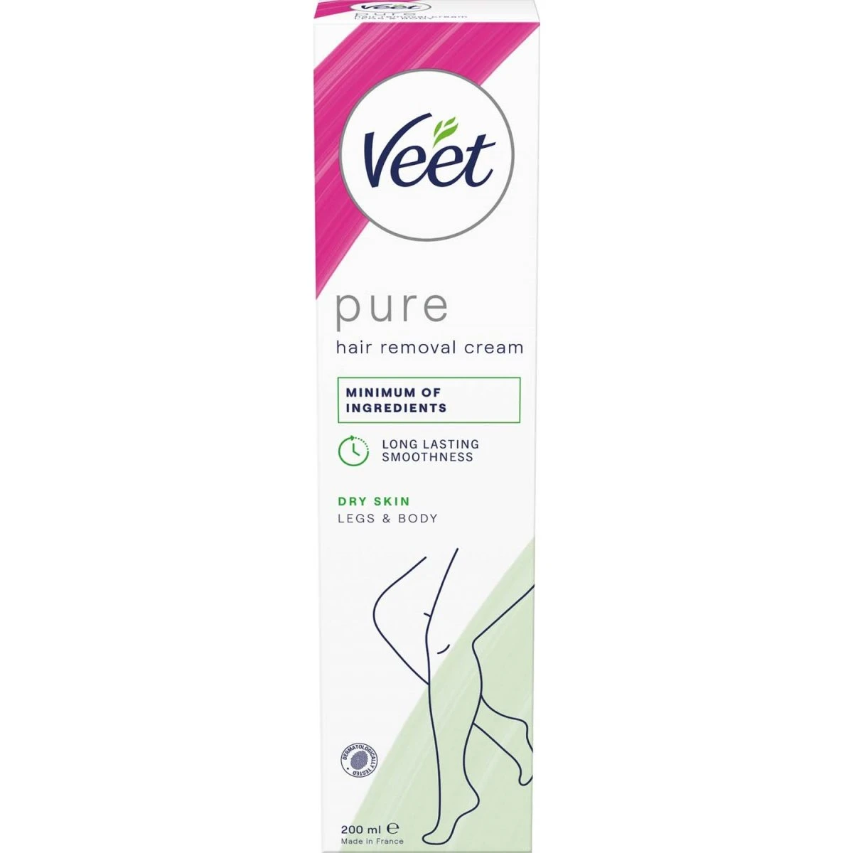 Veet Pure Hårfjerningscreme til tør hud, 200 ml