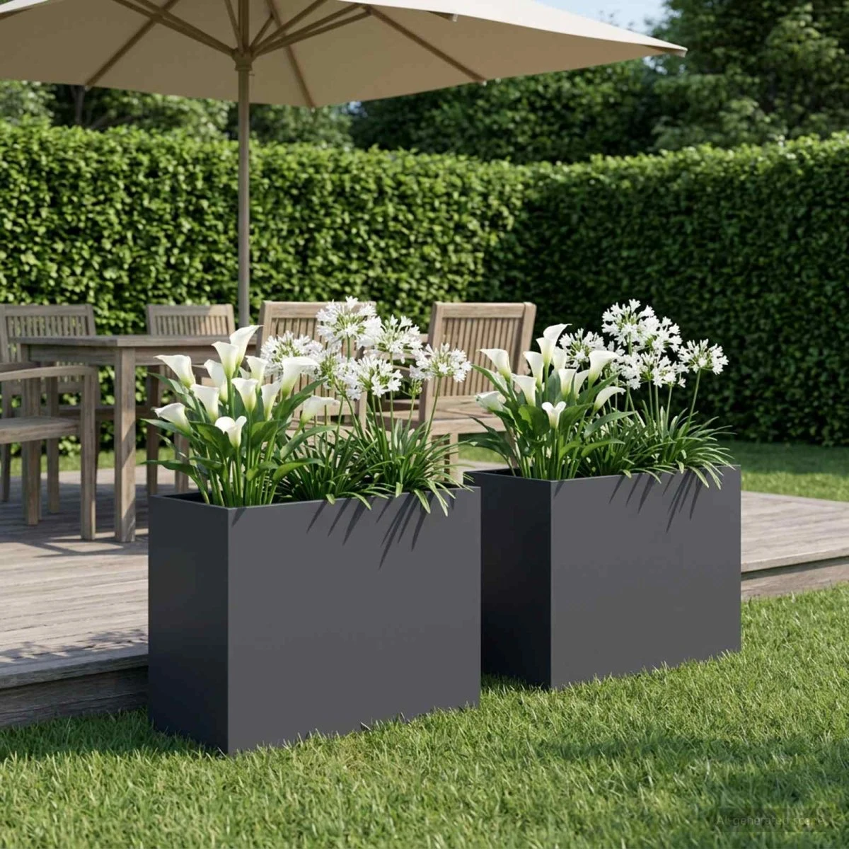 vidaXL Have Blomsterkrukke 2 stk. Antracit 60 x 30 x 50 cm