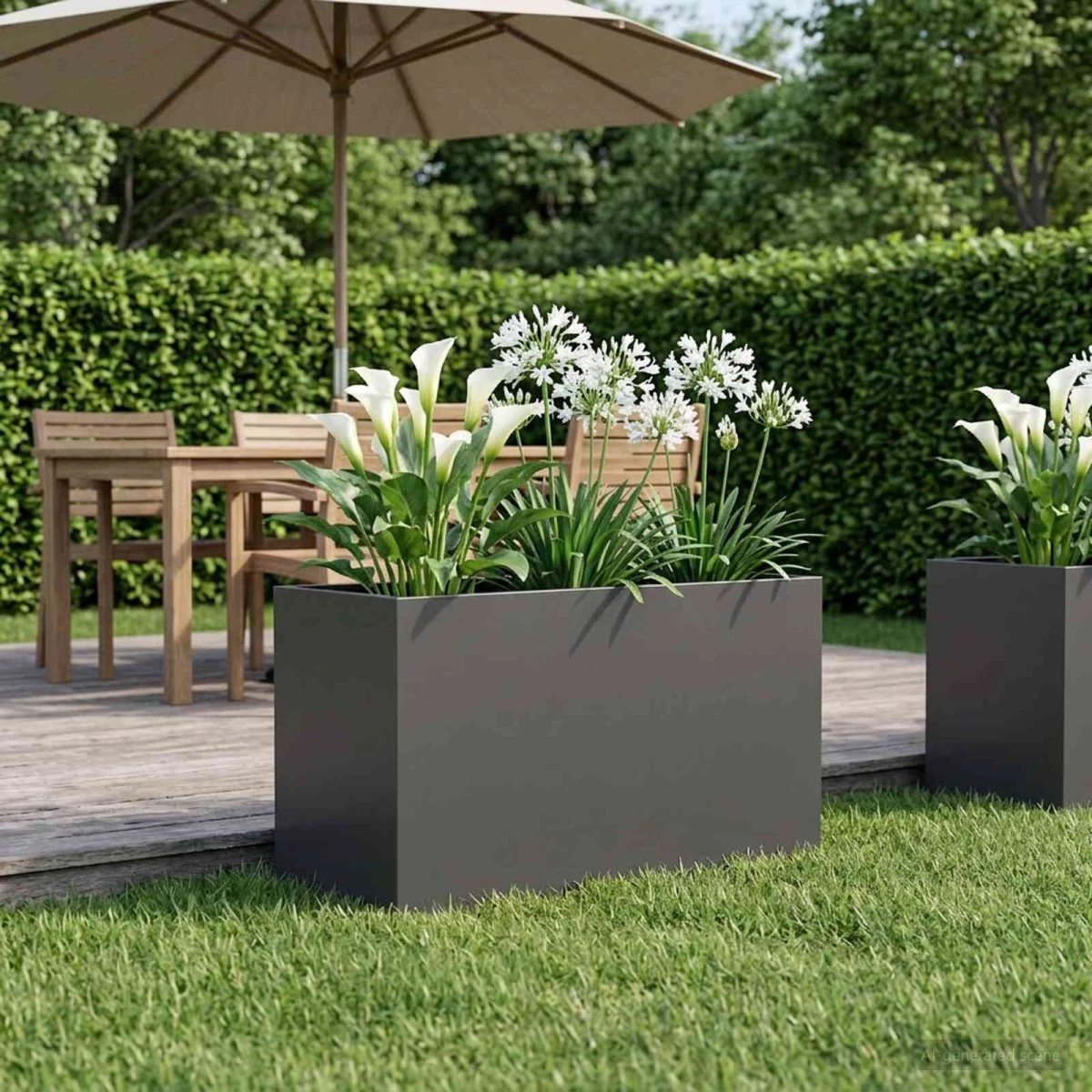 vidaXL Have Blomsterkrukke Sort 100 x 50 x 50 cm i stål