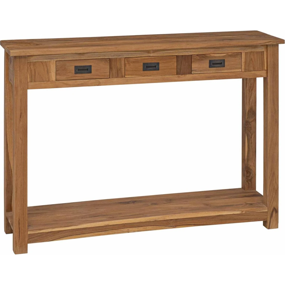 vidaXL Konsolbord i Massivt Teaktræ - Naturfarvet 110x30x80 cm
