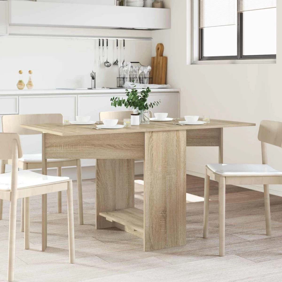 vidaXL Spisebord 138 x 70 cm i Sonoma-eg