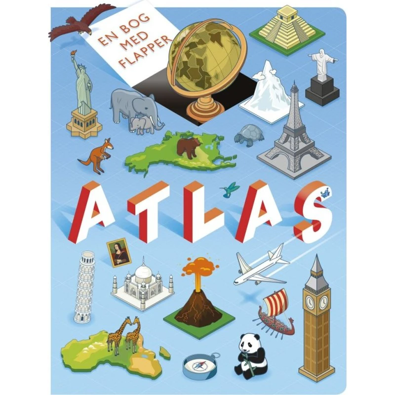 Atlas: Børneatlas med flapper (Hardcover)