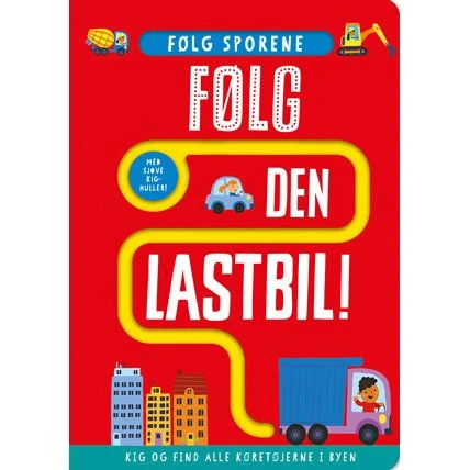 Følg den lastbil! – Børnebog med finger-spor (Hardcover)