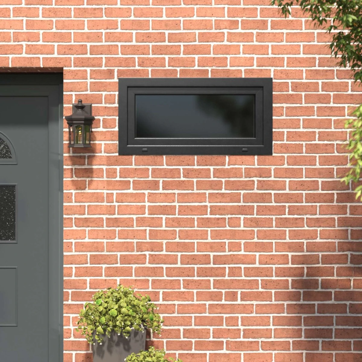 vidaXL RISOR Kældervindue 100 x 50 cm - Hvid/Antracit