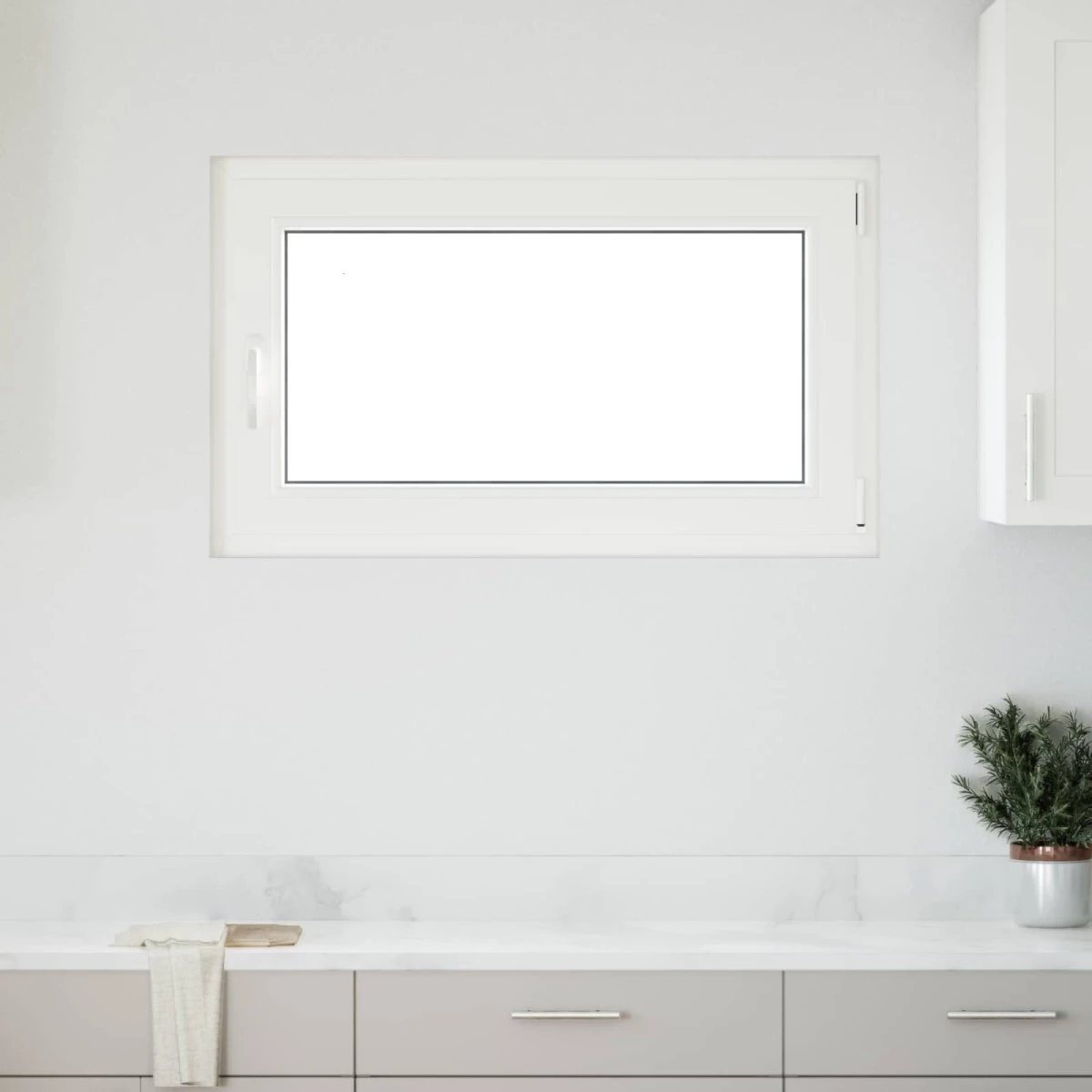 vidaXL RISOR Kældervindue hvid 100 x 70 cm