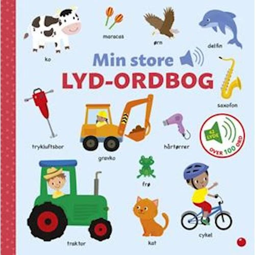 Min store lyd-ordbog – børnebog, hardcover (42 lyde)