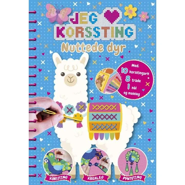 Jeg elsker korssting – Nuttede dyr (begynderpakke)