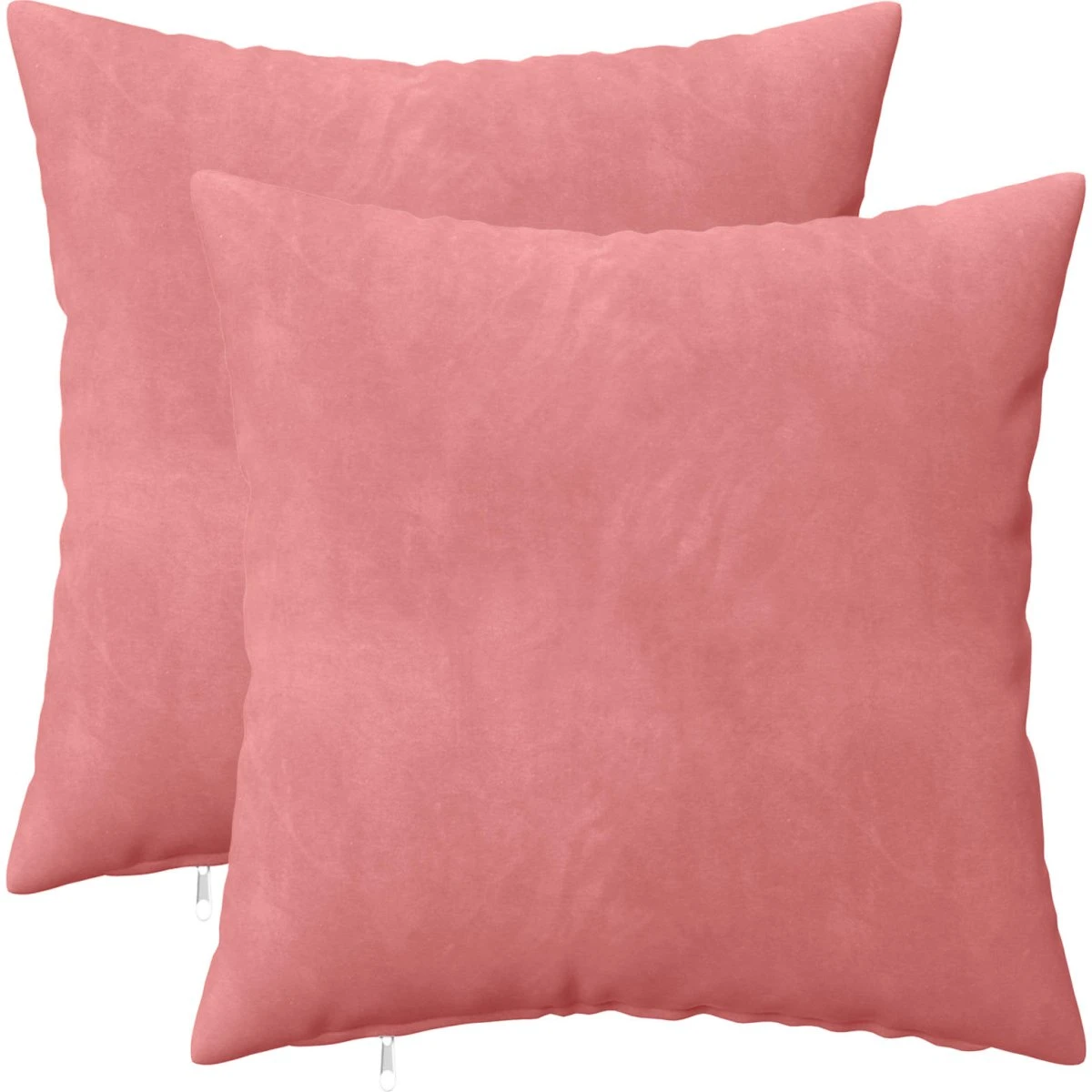 vidaXL Heerlen Pyntepuder 2 stk. - Lyserød Fløjl - 35x35 cm
