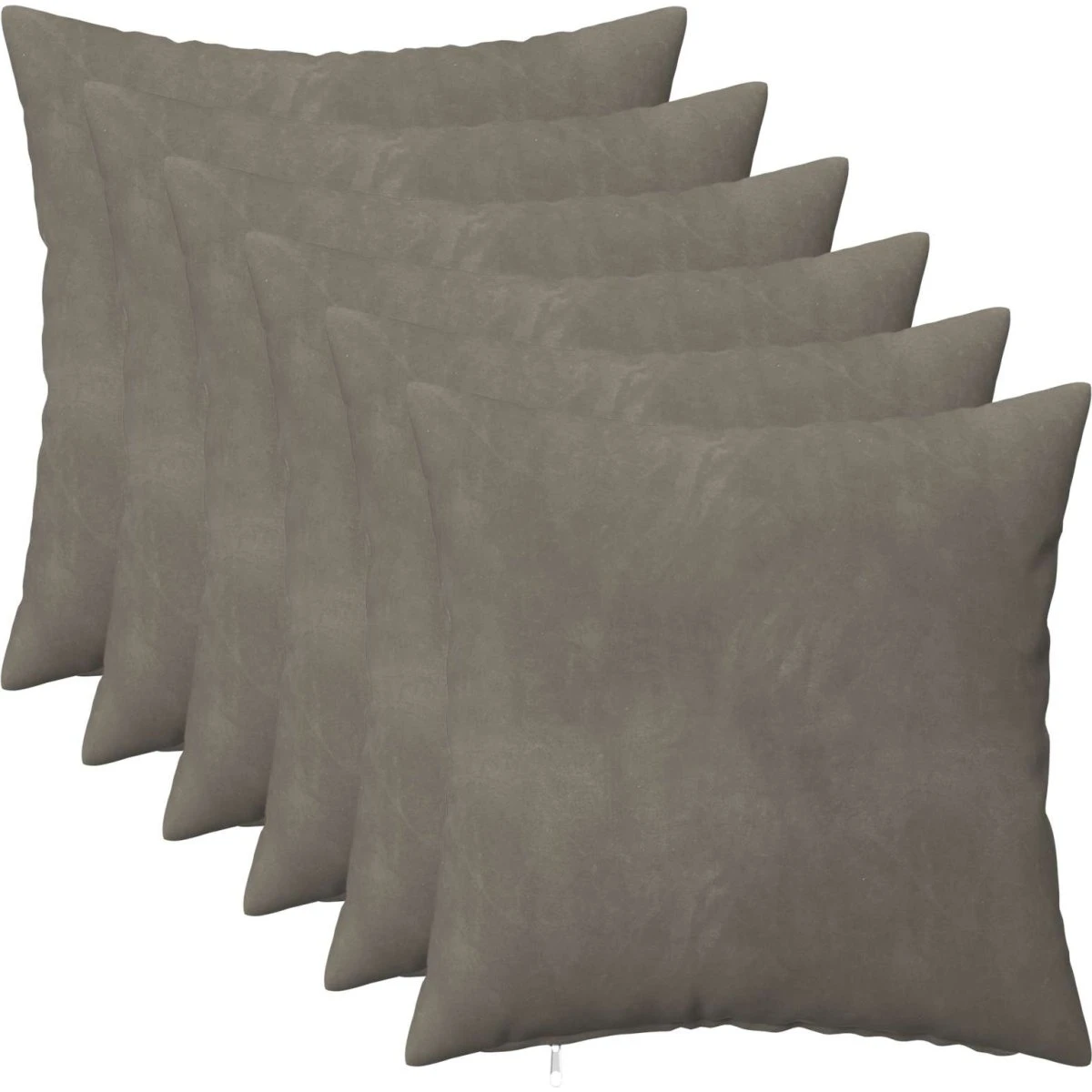 vidaXL HEERLEN Pyntepuder 6 stk. - Lysegrå Velour 30x30 cm