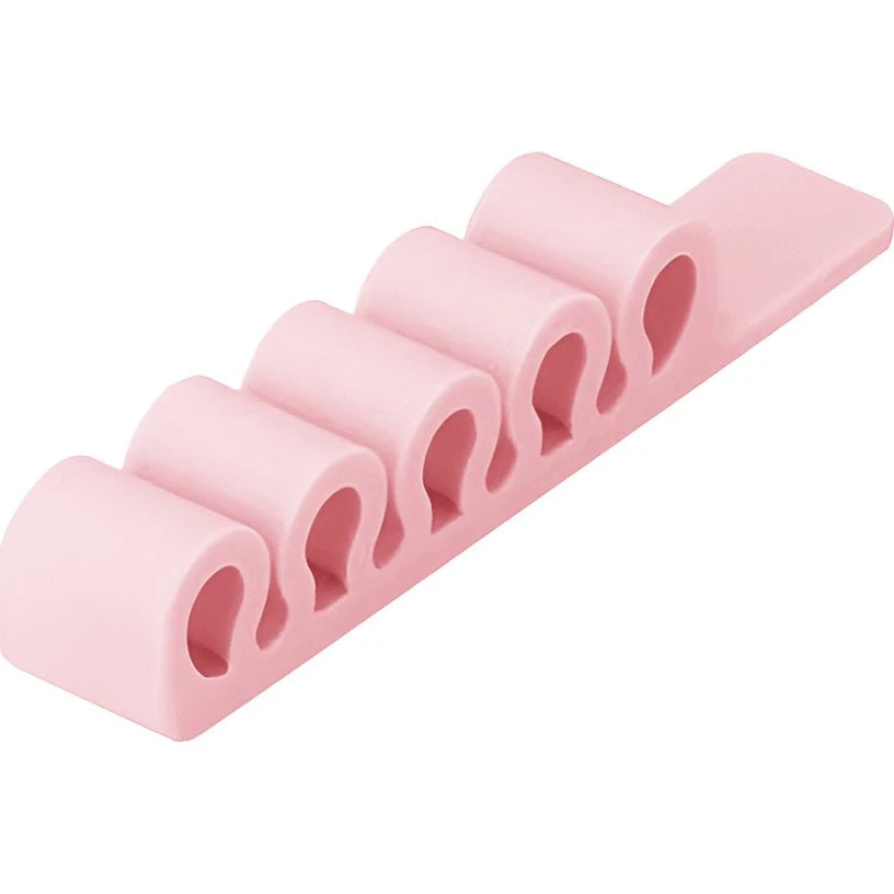 Hurtel Silikone Kabelorganisator - Pink