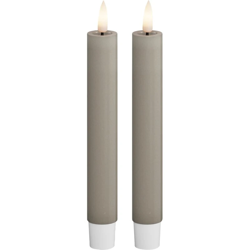 Real Flame LED-keglelys 2,2x15 cm, 2 stk. - Beige