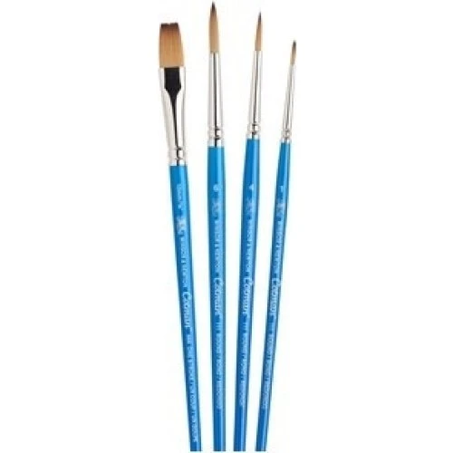 Winsor & Newton Cotman penselset, kort skaft, 4 stk.
