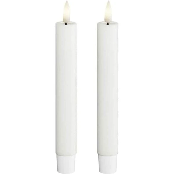 Real Flame LED-kronelys i ægte stearin