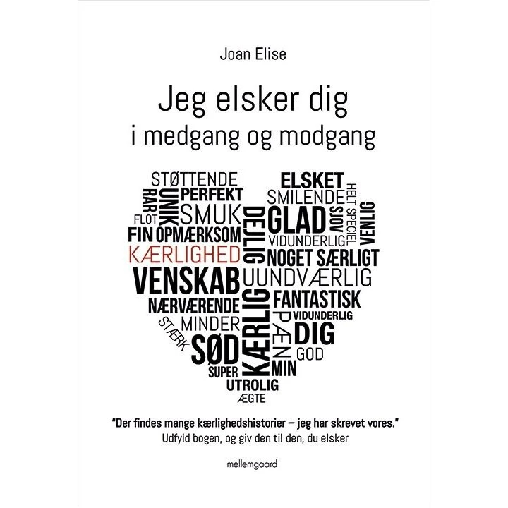Jeg elsker dig i medgang og modgang – udfyldelsesbog (hardcover)