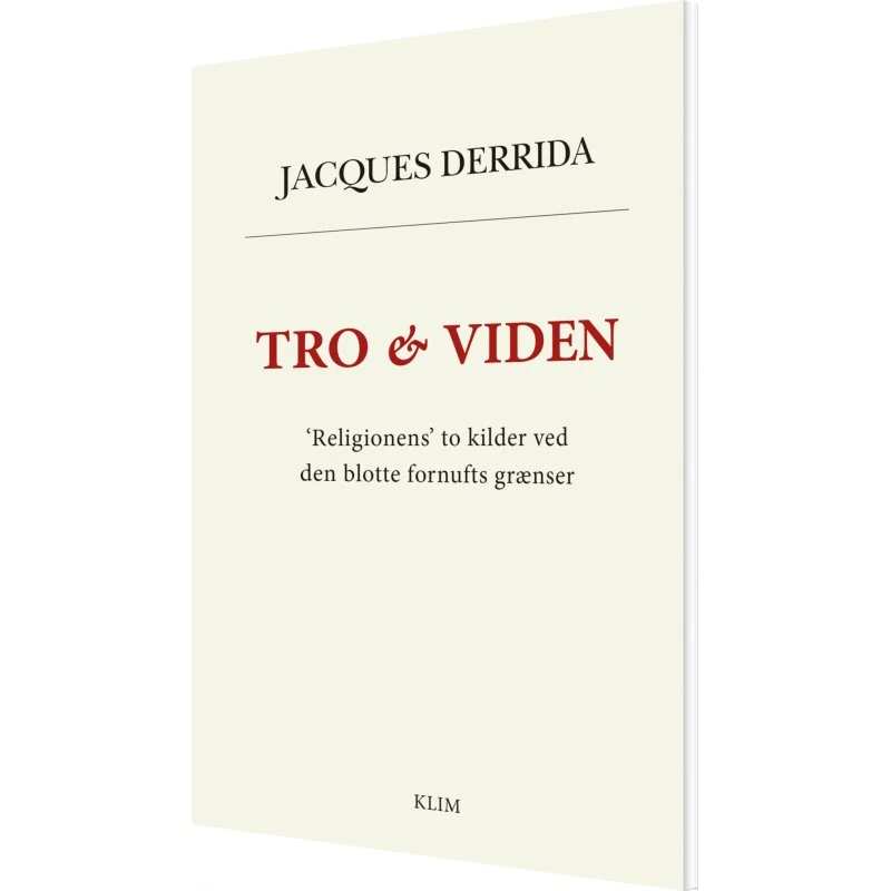 Tro & viden – Jacques Derrida (hæftet)