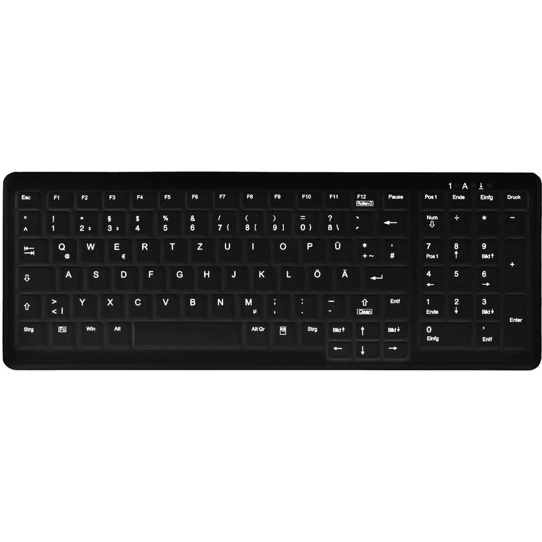 Active Key AK-C7000 Compact Medicinsk Tastatur - Sort Nordisk