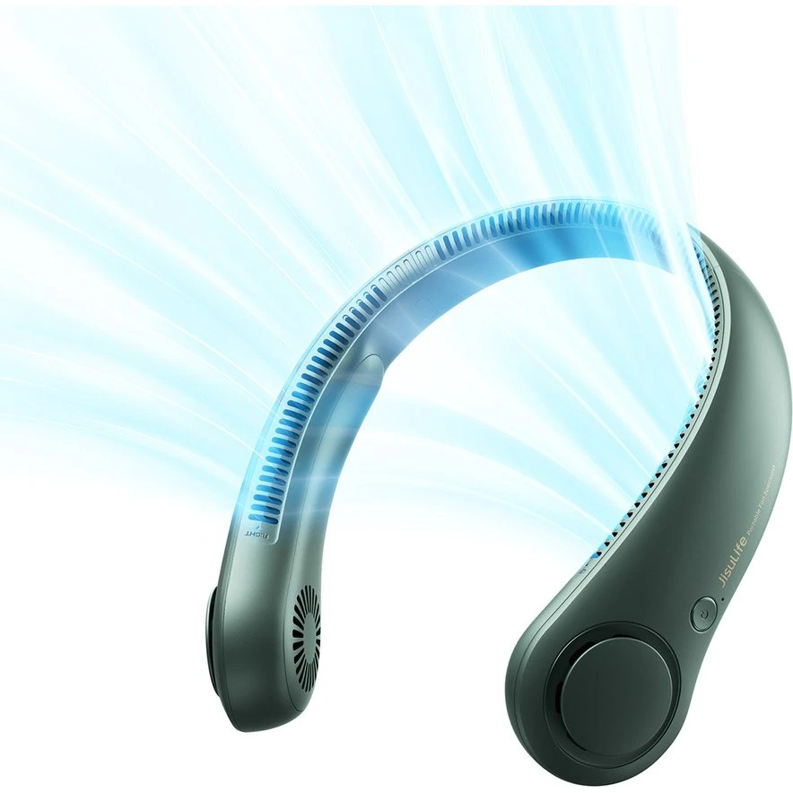 Jisulife Neck Fan 3 4000mAh Bærbar Nakkeventilator - Grøn