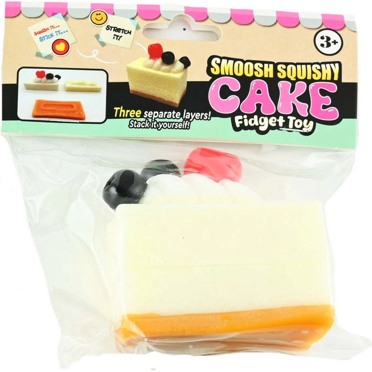 Smoosh Squishy Cake Cherry - Geléagtig Fidget-legetøj