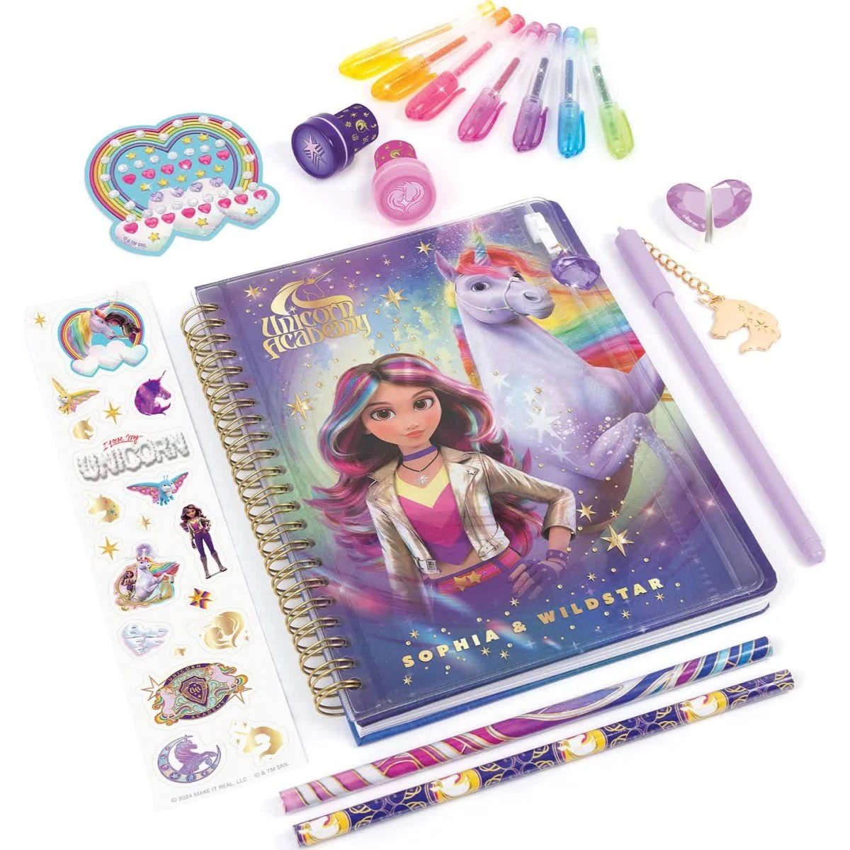 Make It Real Unicorn Academy Enchanted Unicorn Brevpapirsæt