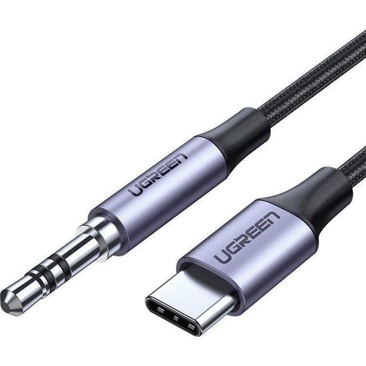 Ugreen USB-C til 3.5mm Minijack Adapter - Grå - 1m