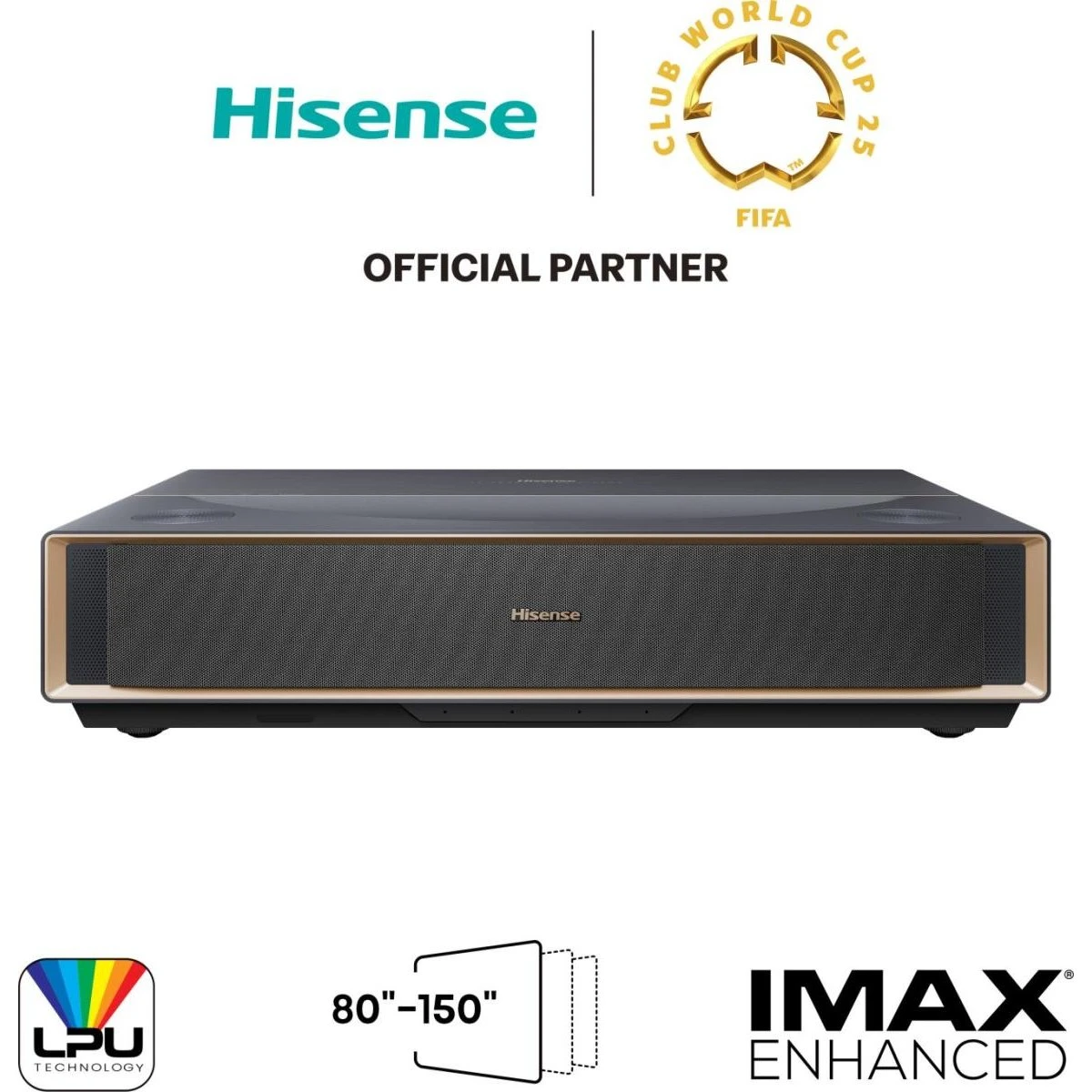 Hisense PT1 Smart Projektor - 80-150", 2500lm, Sort
