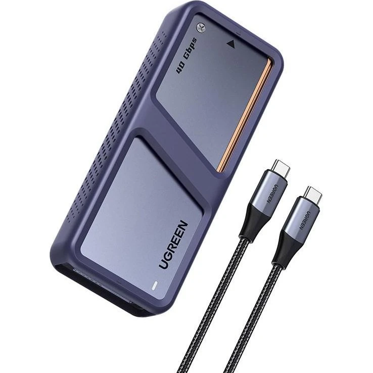 UGREEN D703 USB4 M.2 NVMe SSD-kabinet, 40Gb/s - Grå