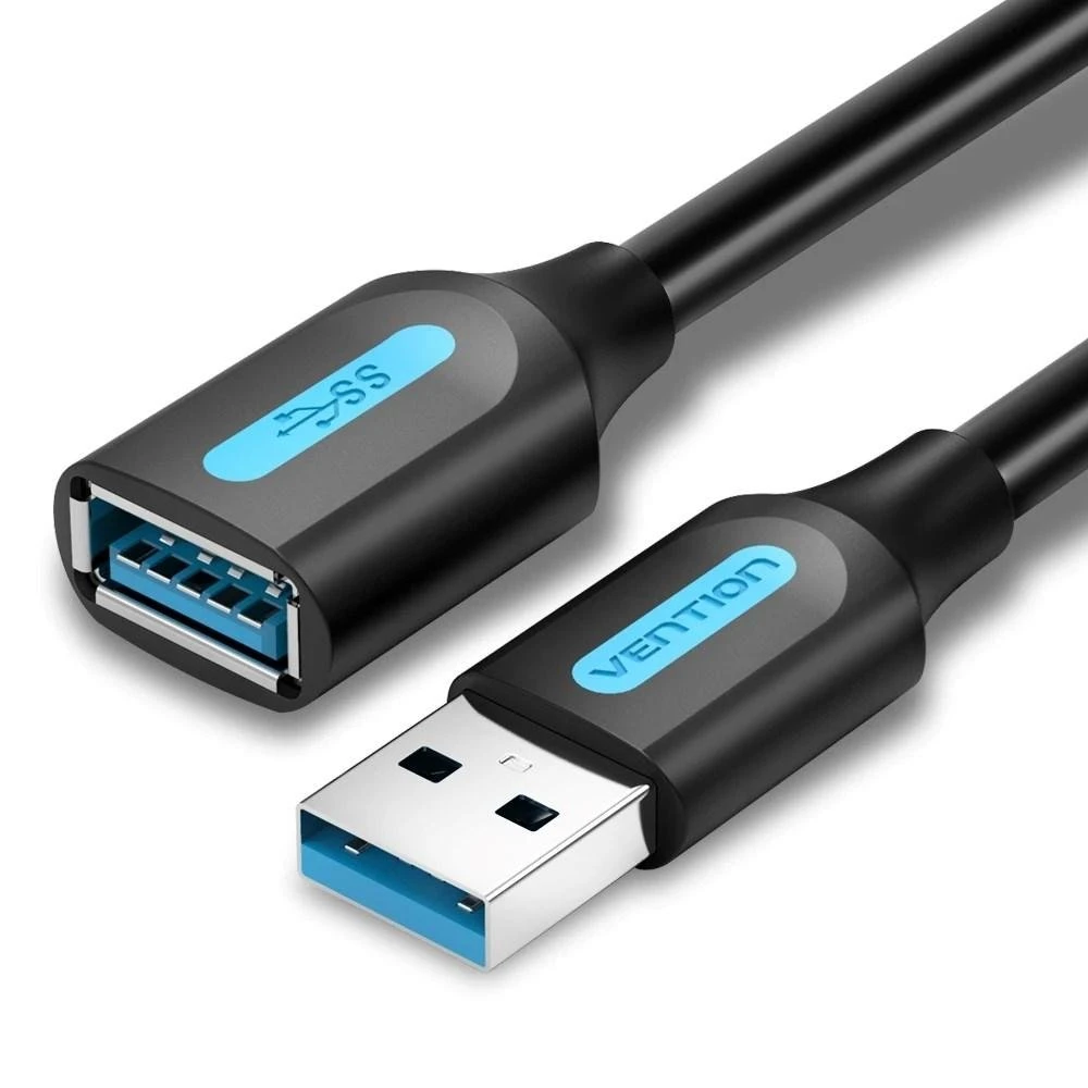 Vention USB 3.0-forlængerkabel 1m - Sort (CBHBF)