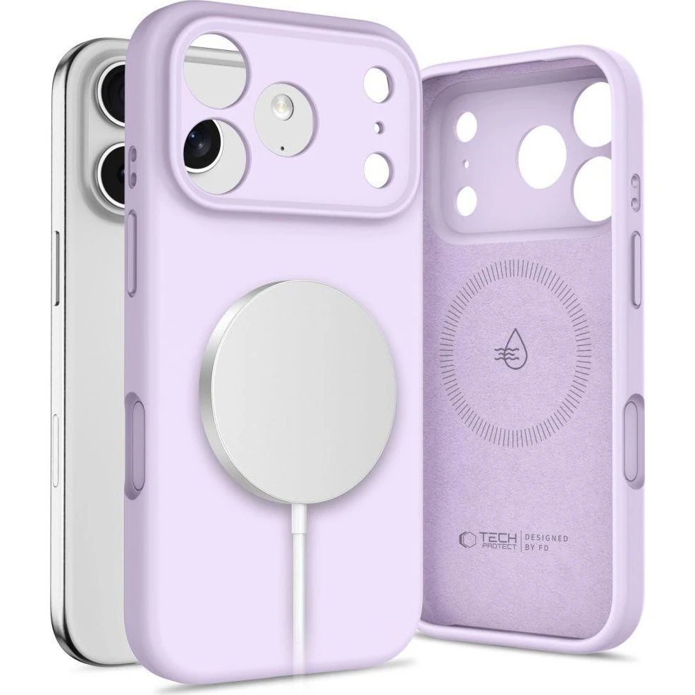 Tech-Protect Silicone MagSafe Case til iPhone 17 Pro - Purple