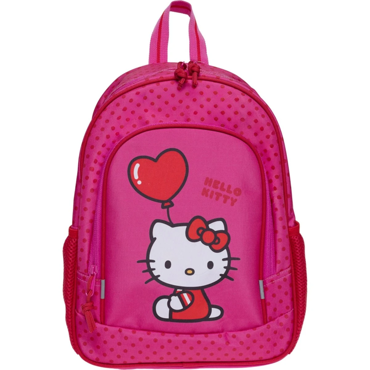 Euromic Hello Kitty rygsæk med frontlomme - Pink, 35x26x18 cm