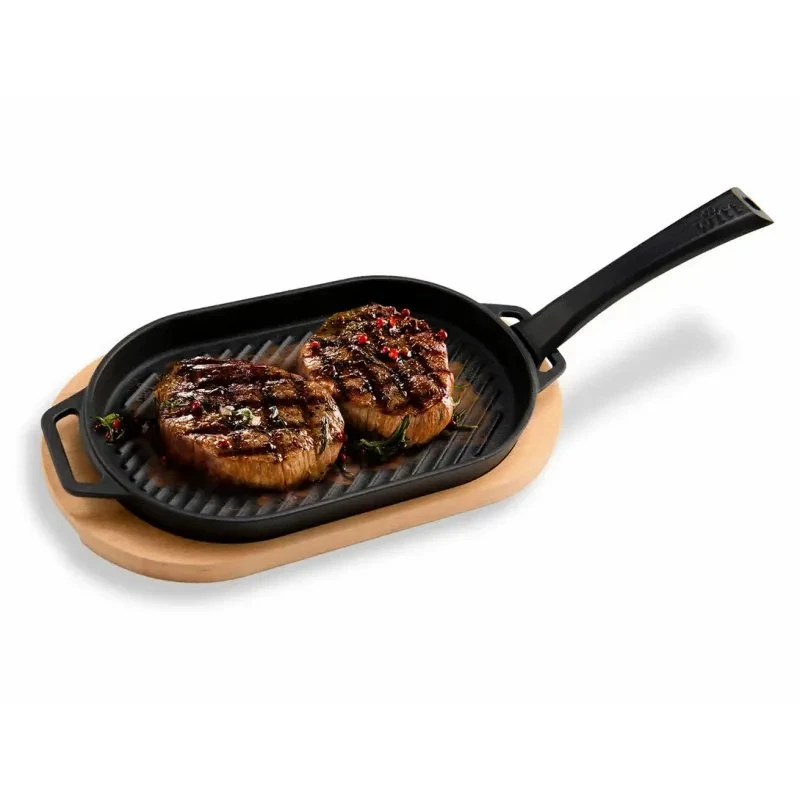 Witt T-Witt Pizza støbejernspande - 31,7x17 cm med bordskåner