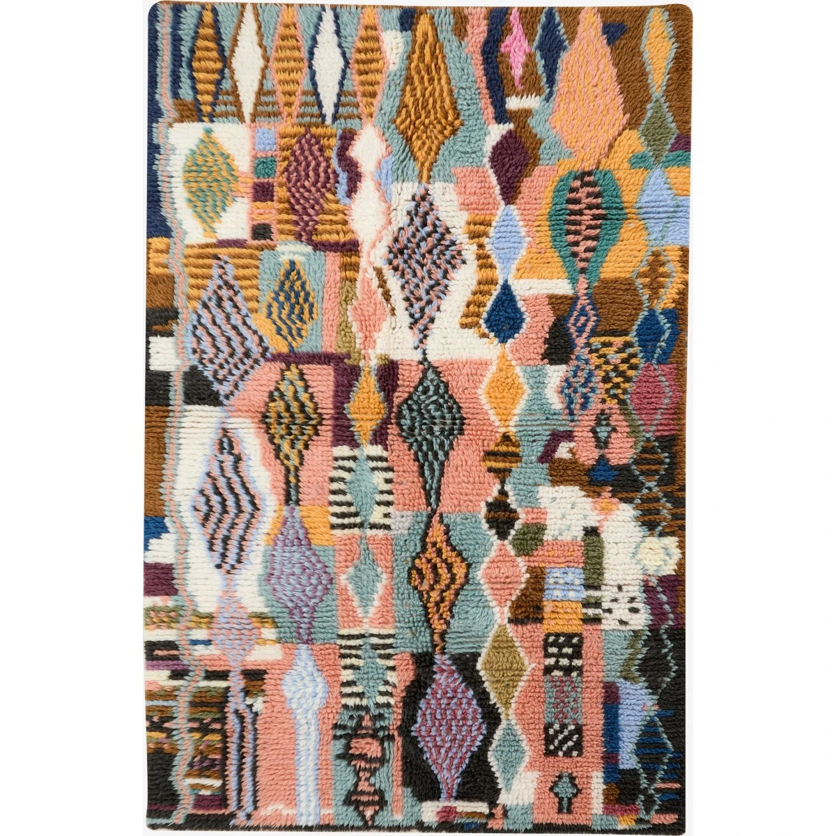 Nordal PIPPA tæppe, 200x140 cm - Flerfarvet