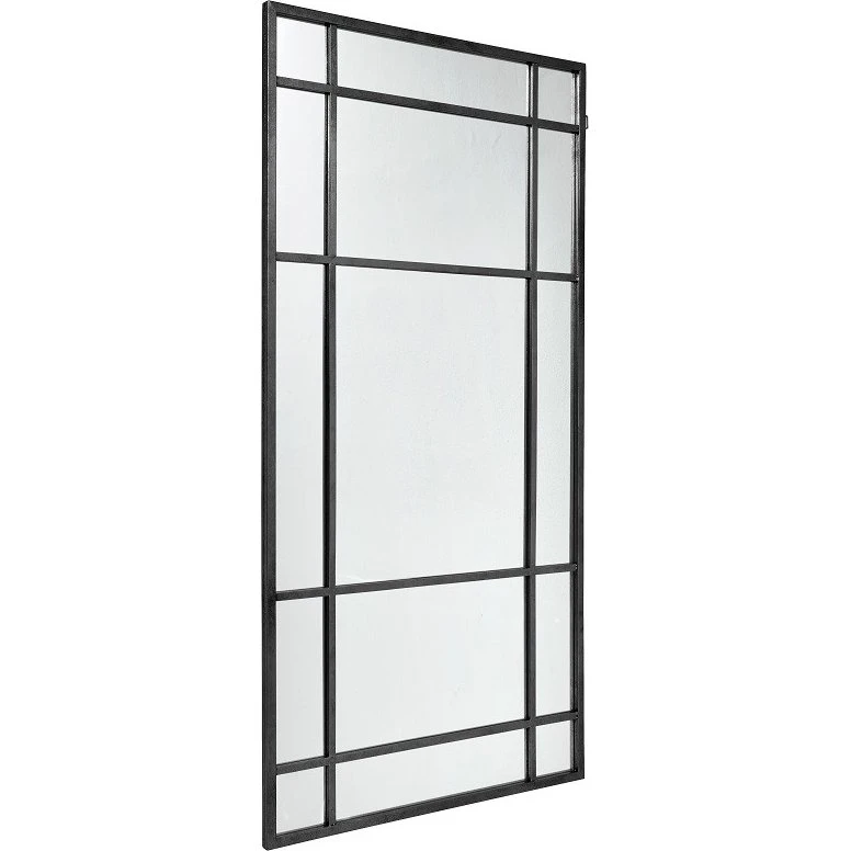 Nordal SPIRIT spejl i sort jern - 101,5 x 203,5 cm