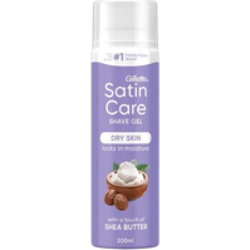 Gillette Women Satin Care Barbergel med Sheasmør, 200 ml