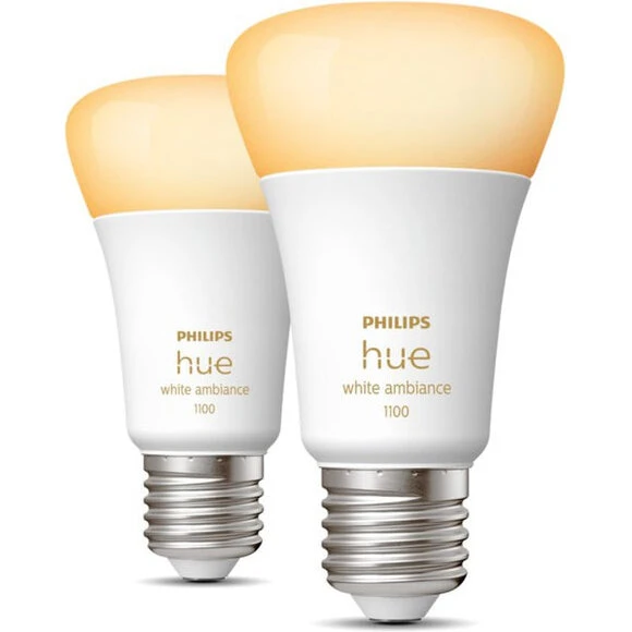 Philips Hue White Ambiance A60 E27 1100 lm – 2-pak