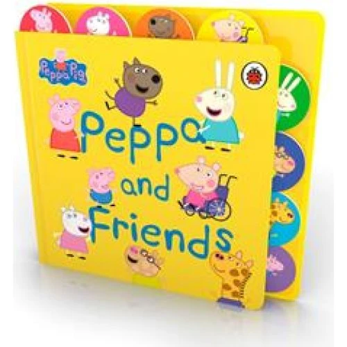 Peppa Pig: Peppa and Friends - Farverig board book med 7 tabs