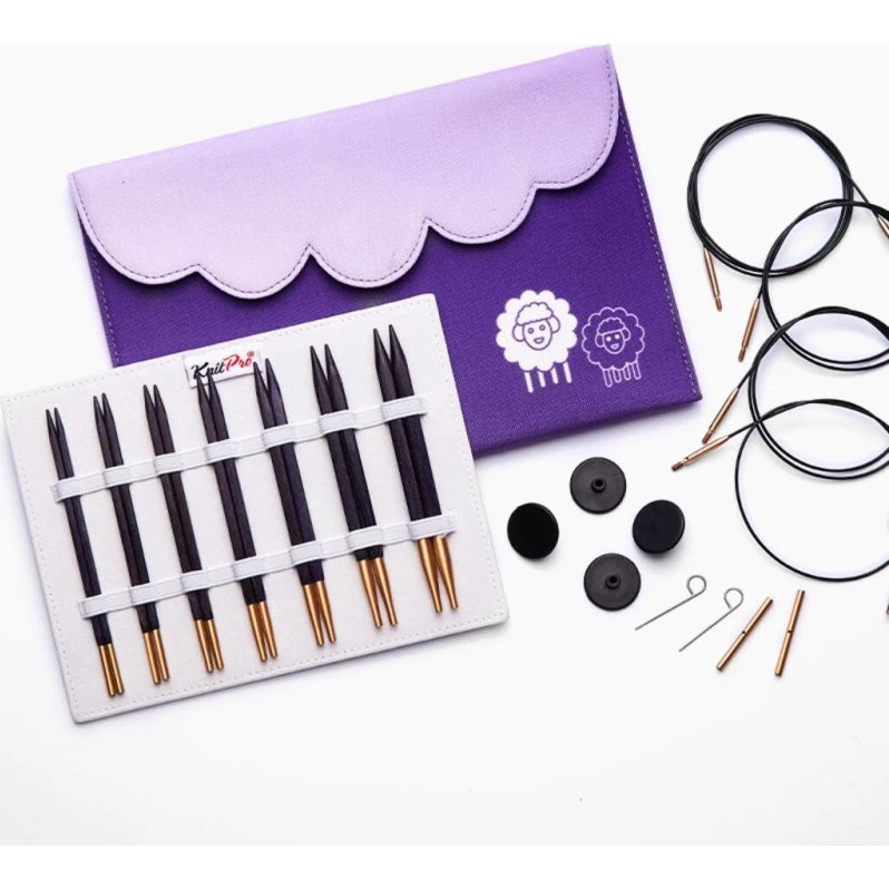 KnitPro J'Adore Cubics Deluxe Udskifteligt Rundpindesæt